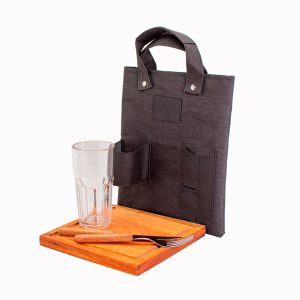 Porta tablita asado x1 simple cordura negro