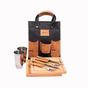 Porta tablita asado x2 doble cordura negro