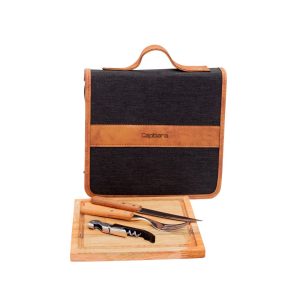 Porta tablita x1 cuadrado con cierre cordura negro