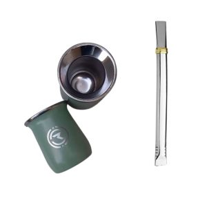 Kit mate acero verde semi recto