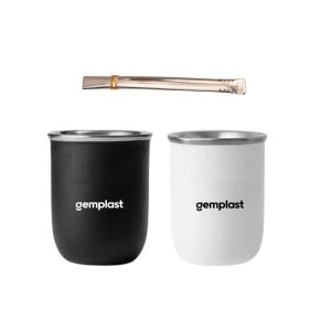 Kit mate acero inoxidable y bombilla plana