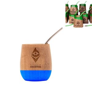 Kit mate hexagonal, bombilla y blister personalizado